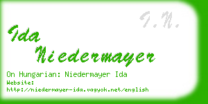 ida niedermayer business card